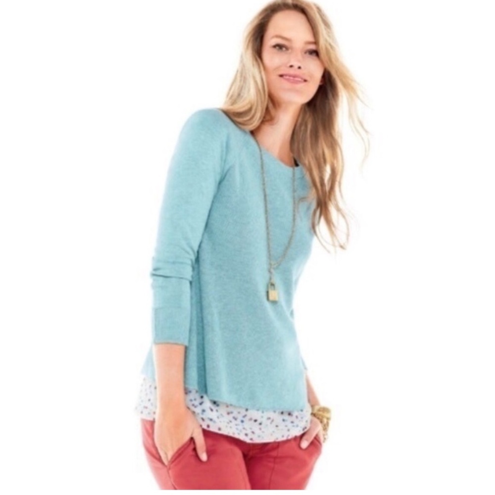 EUC CABi Blue Sky Swing Sweater Size S